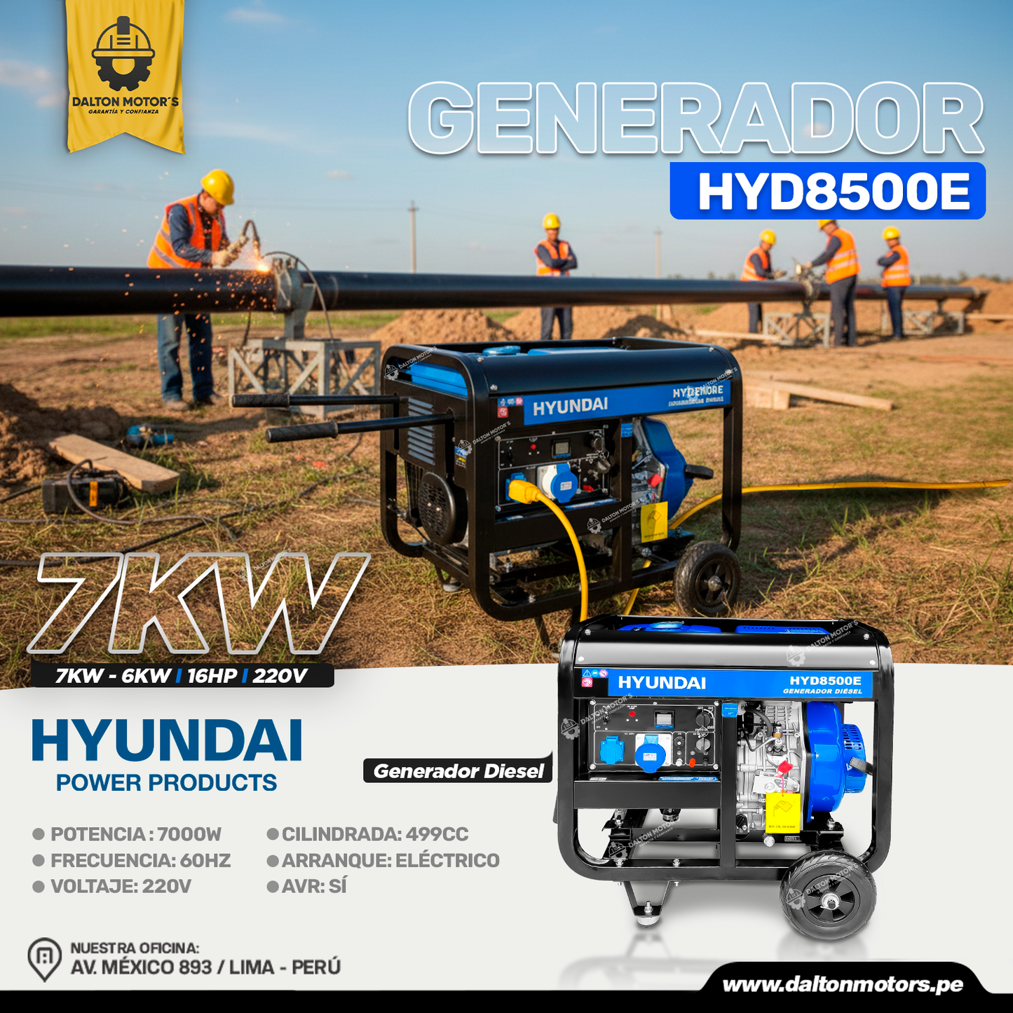 Generador Hyundai Diesel 7KW