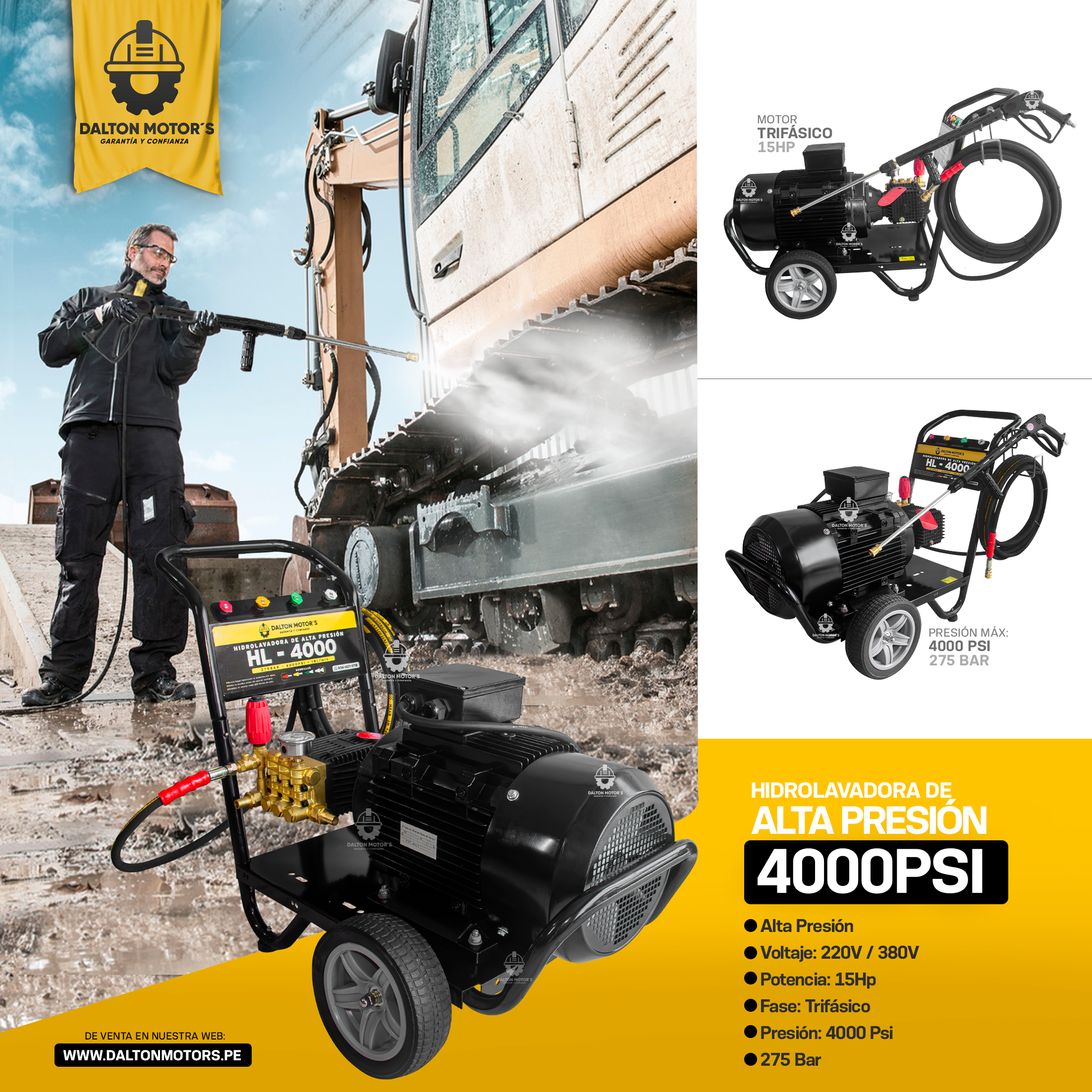 Hidrolavadora de Alta Presión Eléctrica 400PSI: Eficiencia y Comodidad para Negocios de Car Wash