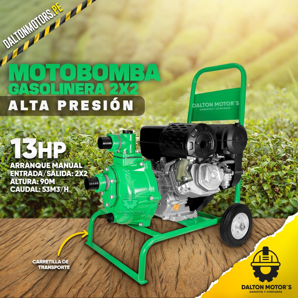 Motobomba alta presion 2x2 13hp premium