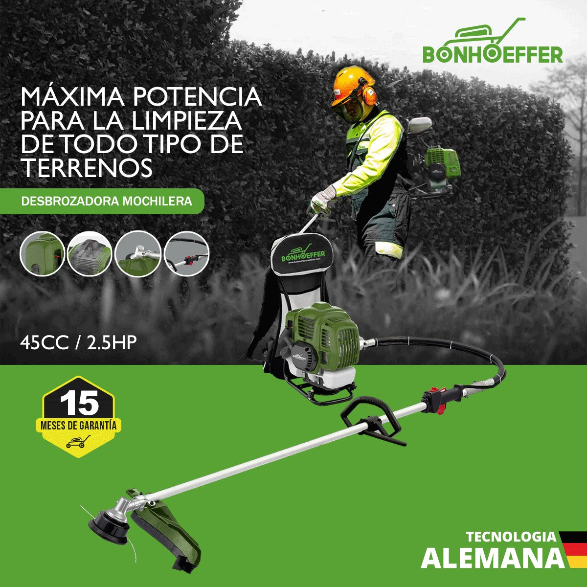 MOTOGUADAÑA MOCHILA DE 2.5 HP BONHOEFFER